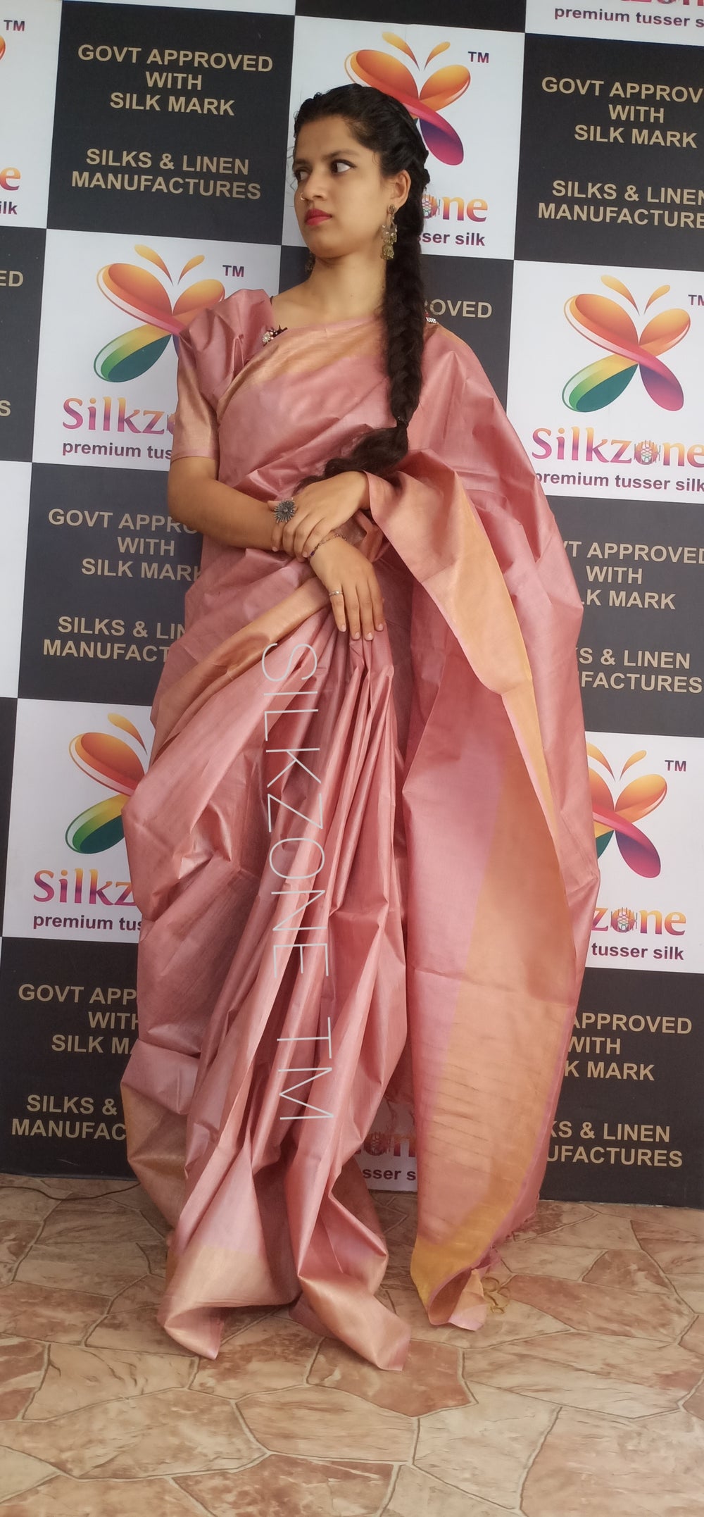 Pure Tussar Silk print saree