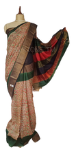 Pure Tussar Silk print saree