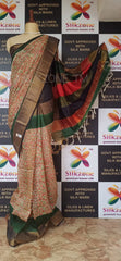 Pure Tussar Silk print saree