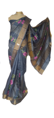 Pure Tussar Silk print saree