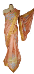Pure Tussar Silk print saree