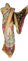 Pure Tussar Silk print saree