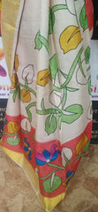 Pure Tussar Silk print saree