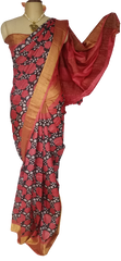 Pure Tussar Silk print saree