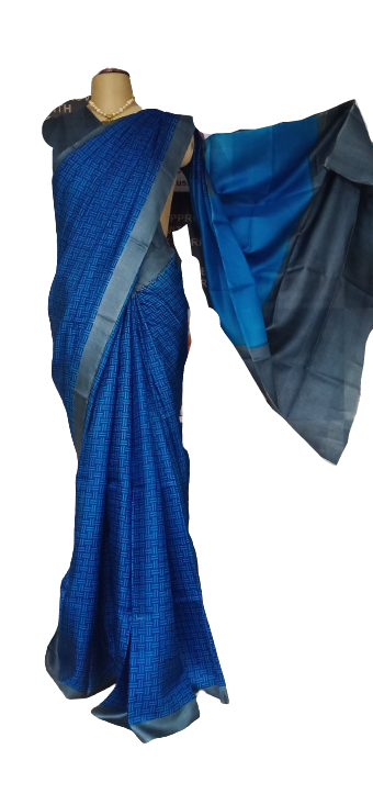 Pure Tussar Silk print saree