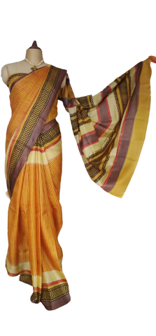 Pure Tussar Silk print saree