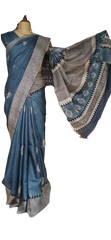 Pure Tussar Silk print saree