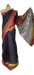 Pure Tussar Silk print saree