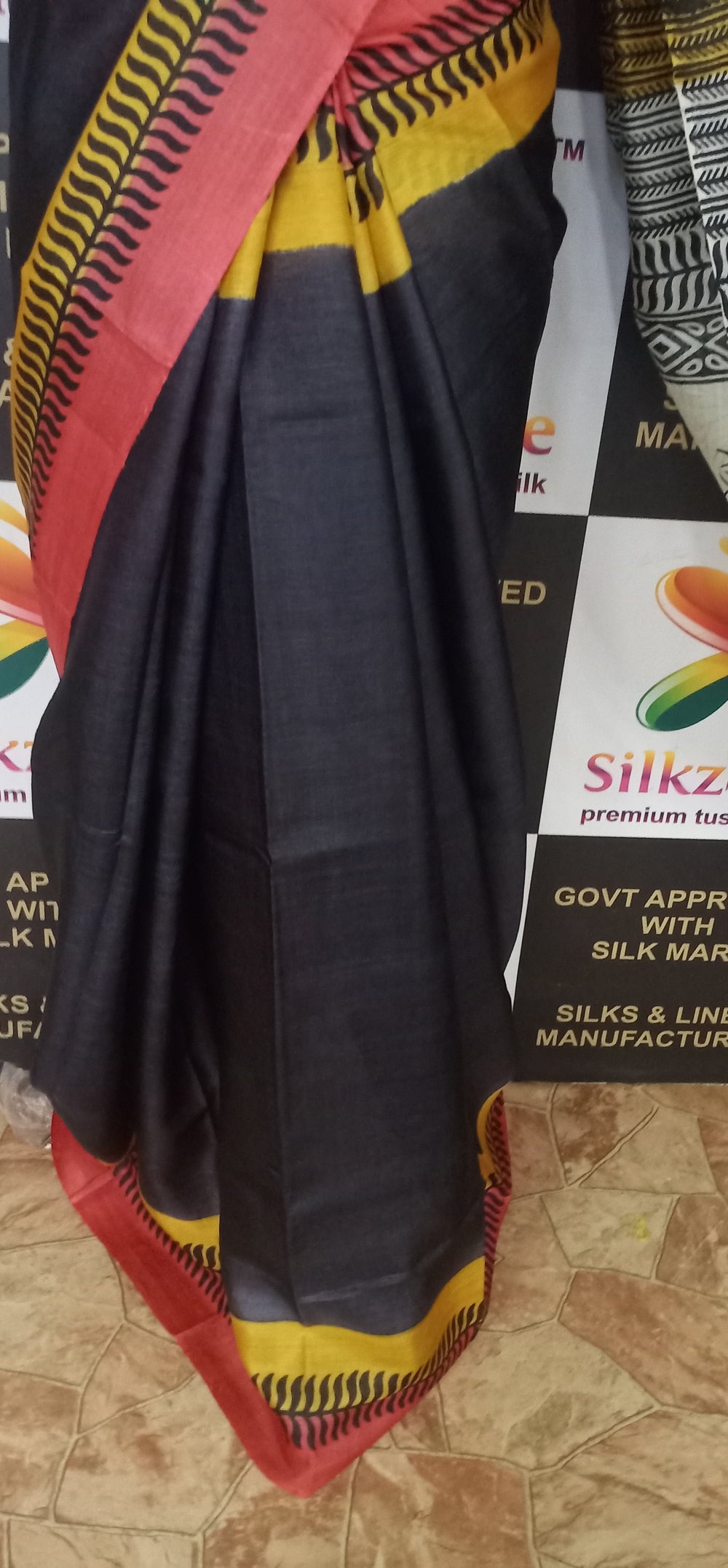 Pure Tussar Silk print saree