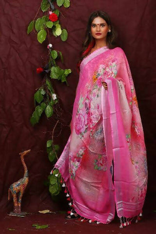 Linen digital print dupatta