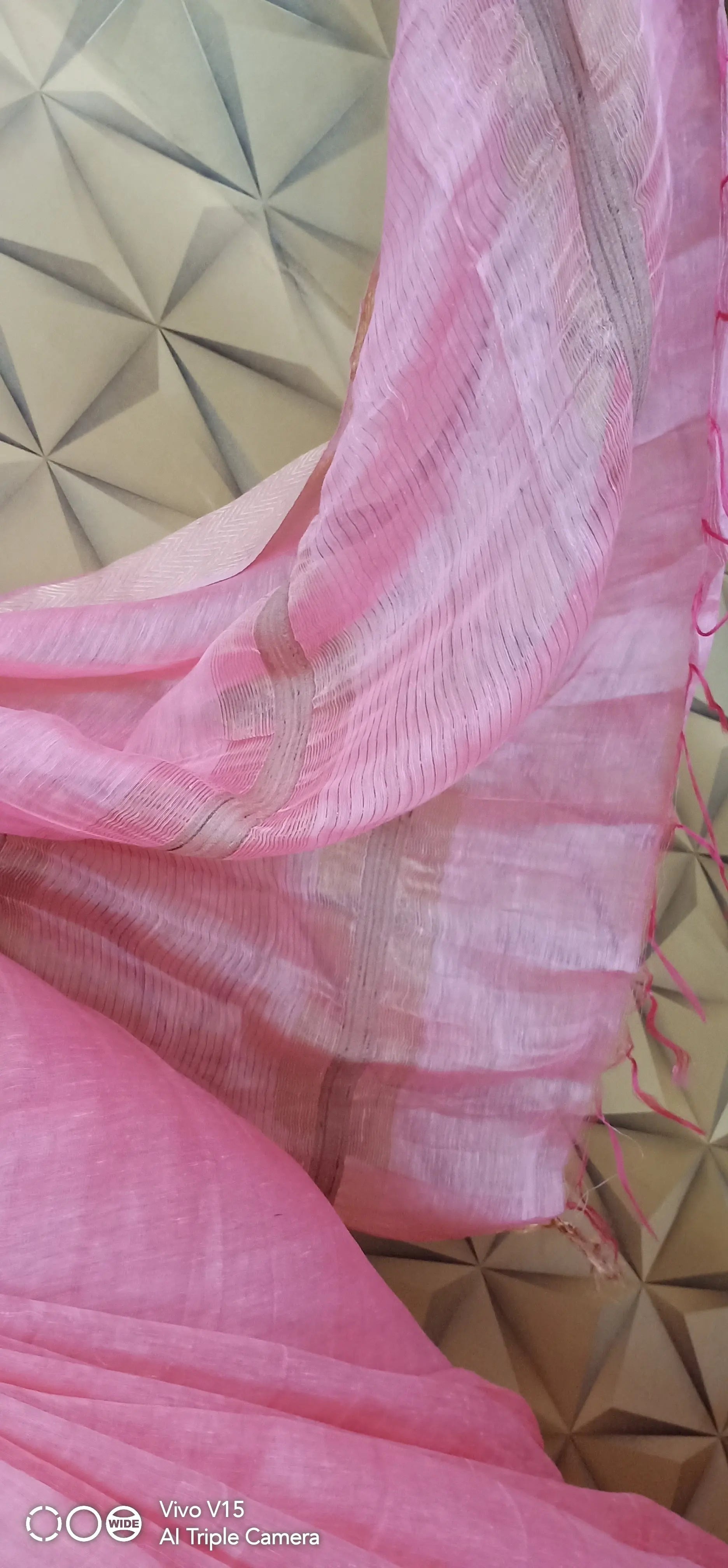 Linen print saree silkzon.in