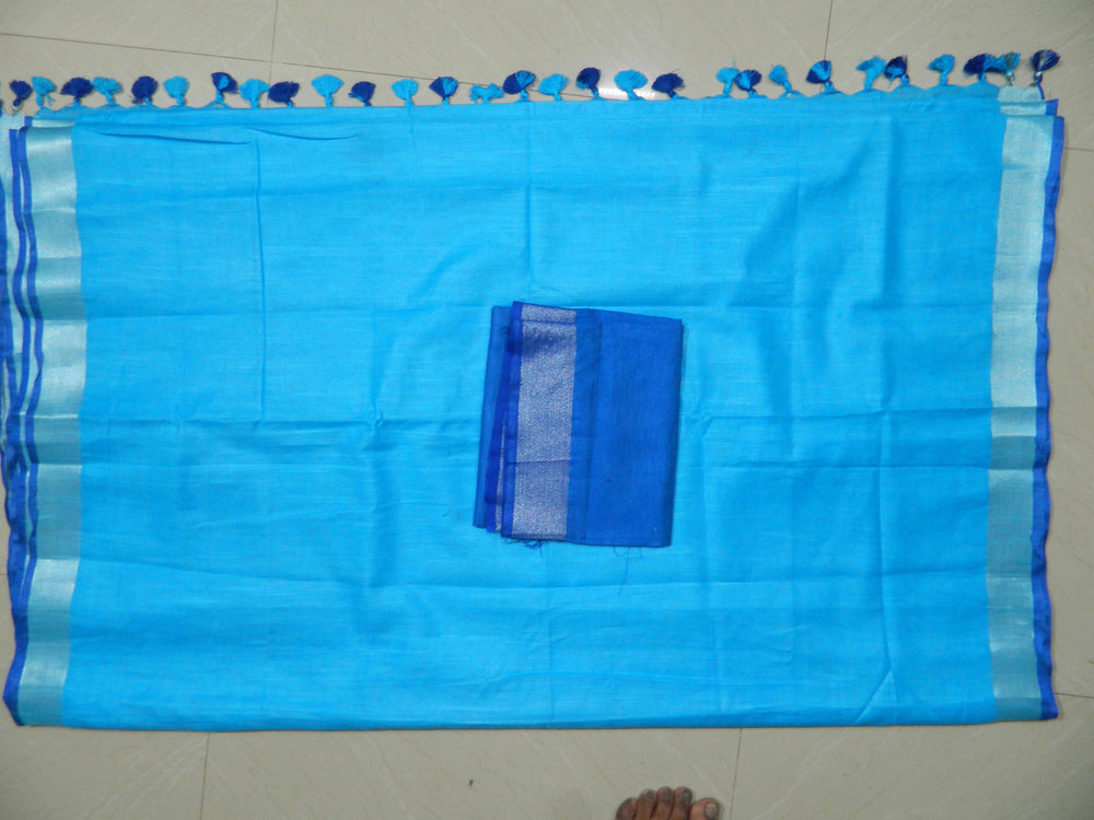 Cotton slub saree width blouse INDIA SILK P.W.C.S. LTD