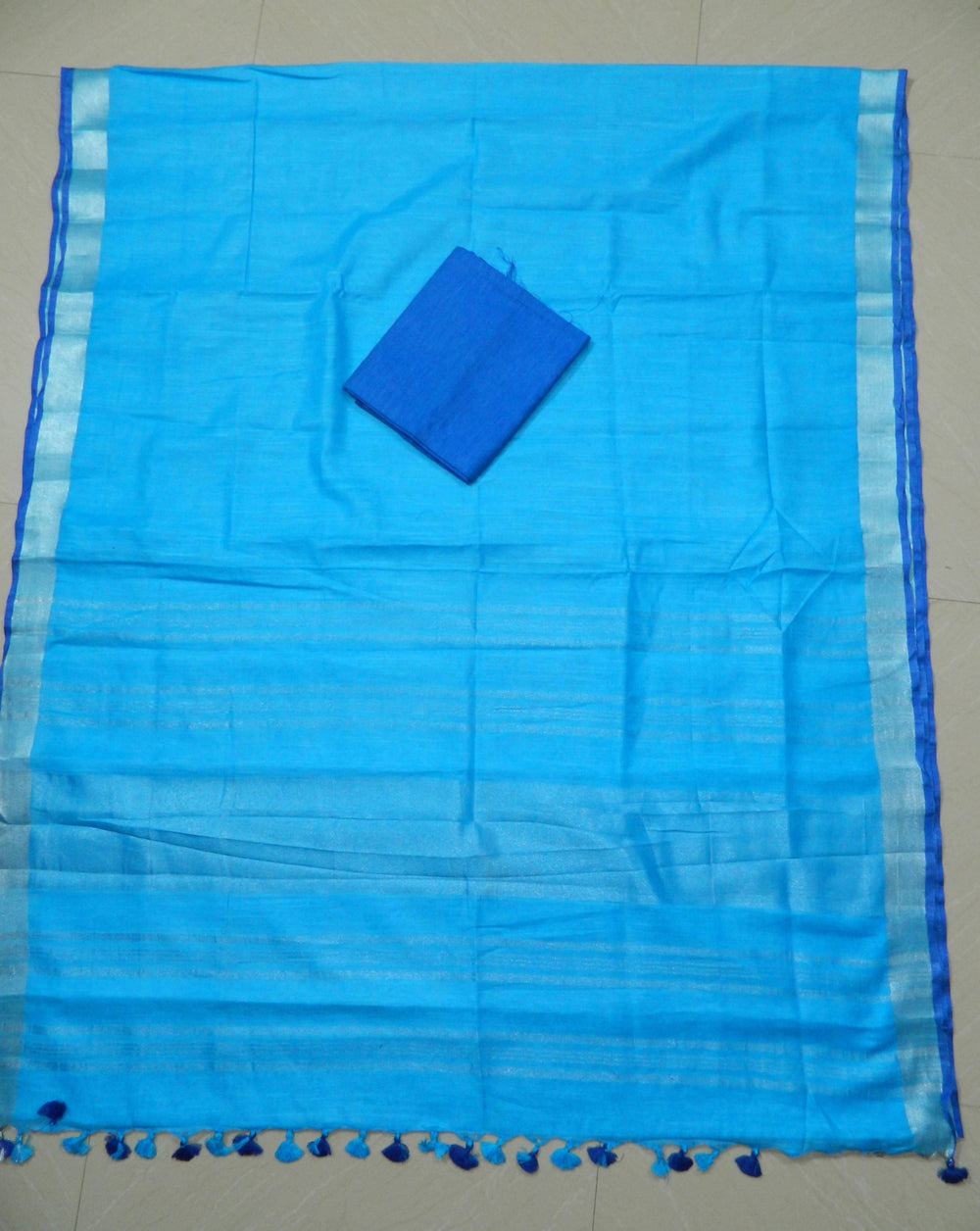 Cotton slub saree width blouse INDIA SILK P.W.C.S. LTD