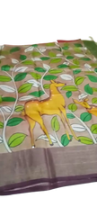 Pure Tussar Silk print saree