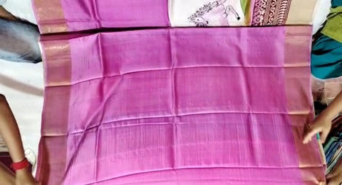 Pure Tussar Silk print saree