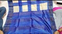 Pure Tussar Silk print saree