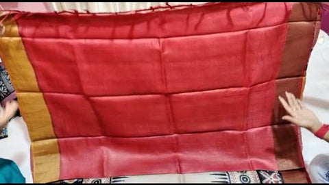 Pure Tussar Silk print saree