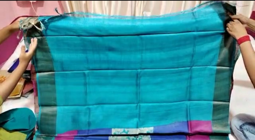 Pure Tussar Silk print saree