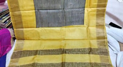 Pure Tussar Silk print saree