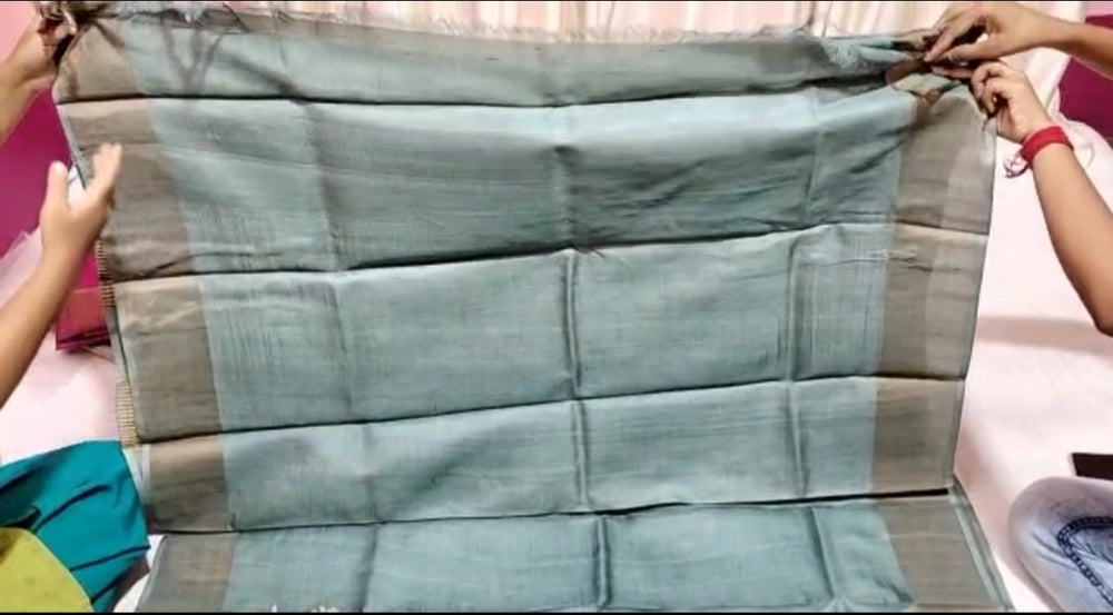 Pure Tussar Silk print saree