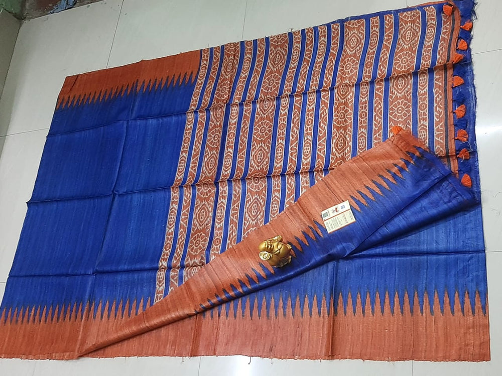 Tussar ghicha handloom silk saree Tussar handloom silk saree