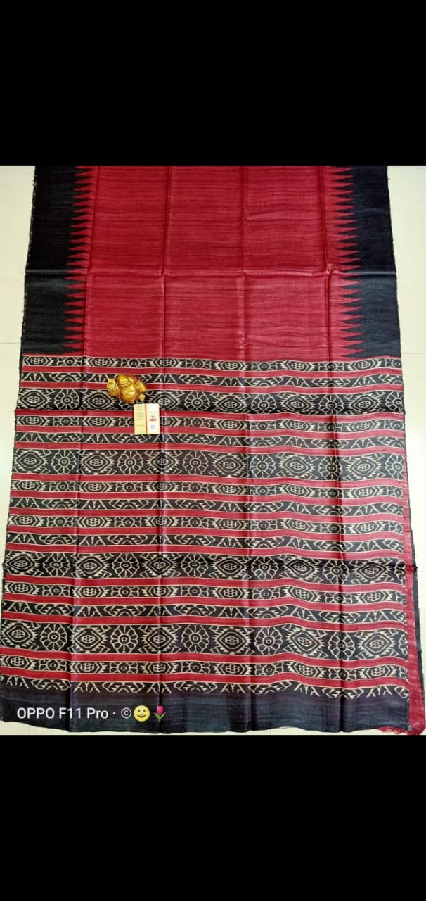 Tussar ghicha handloom silk saree SILK ZONE