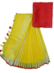 khadi linen saree SILK ZONE