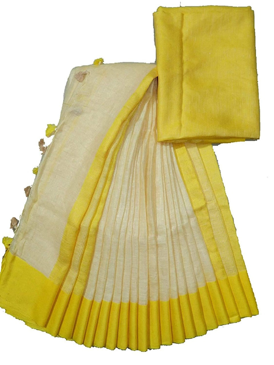 khadi linen saree SILK ZONE
