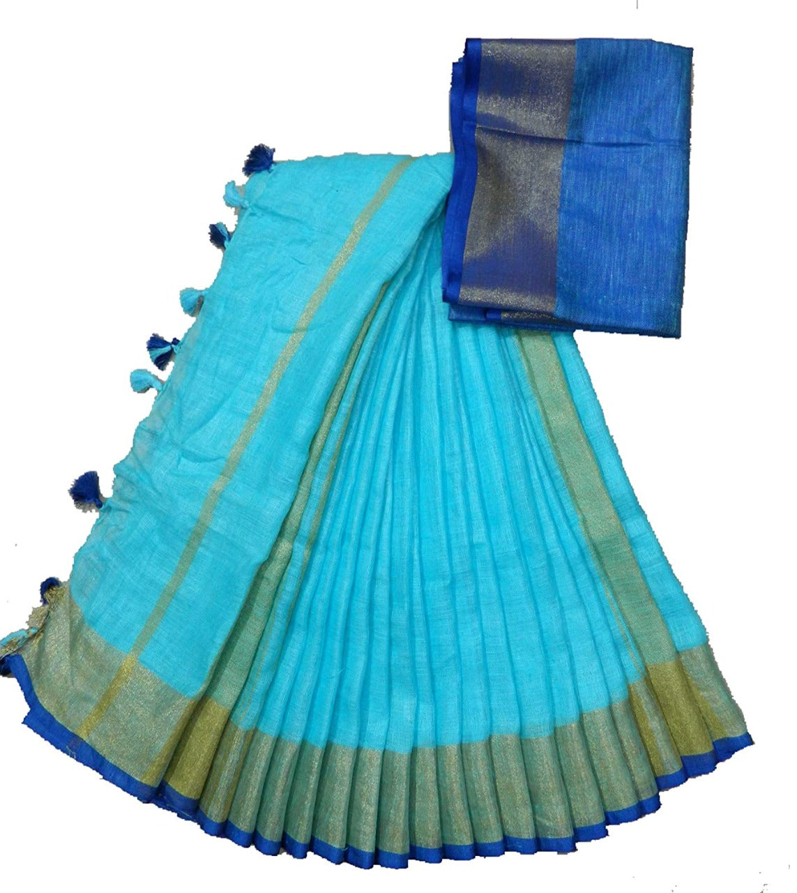 khadi linen saree SILK ZONE