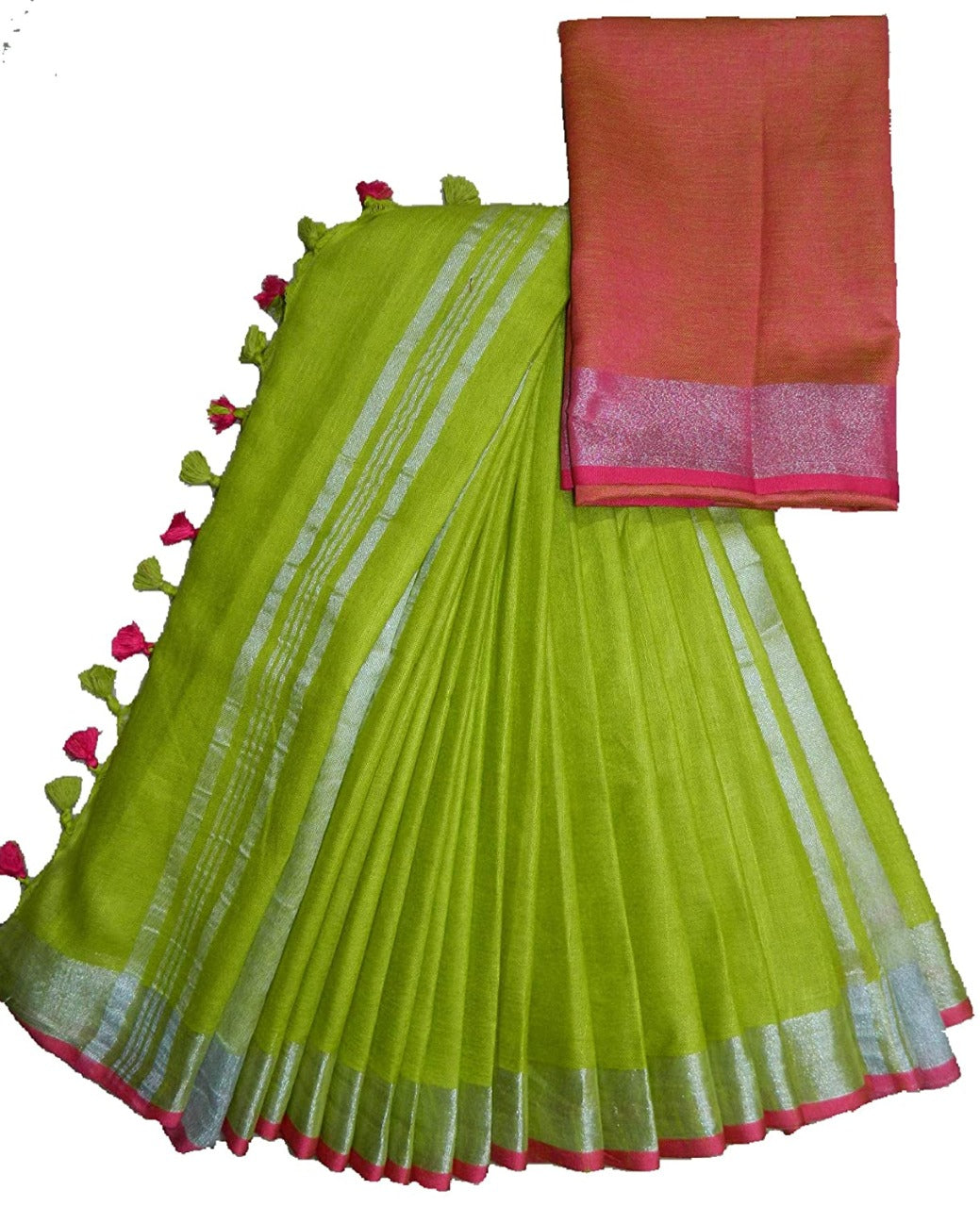 khadi linen saree SILK ZONE