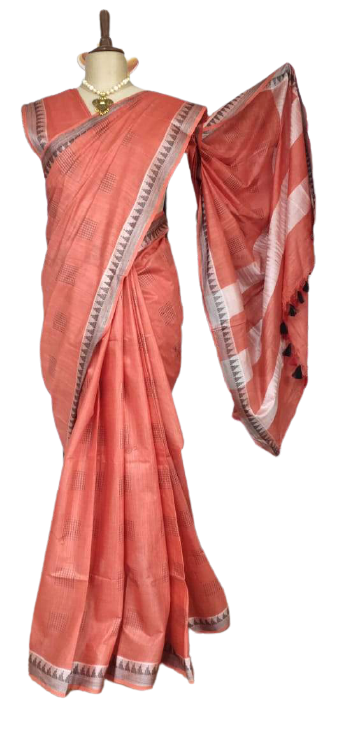 Khadi Linen Fancy Butta  Sarees SILK ZONE