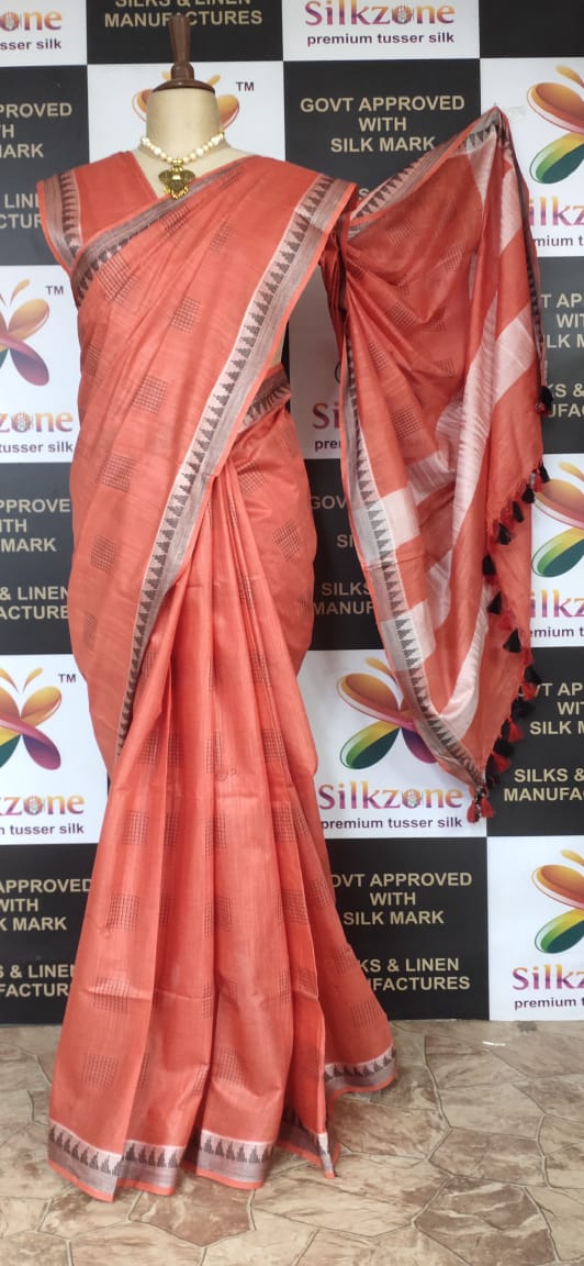 Khadi Linen Fancy Butta  Sarees SILK ZONE