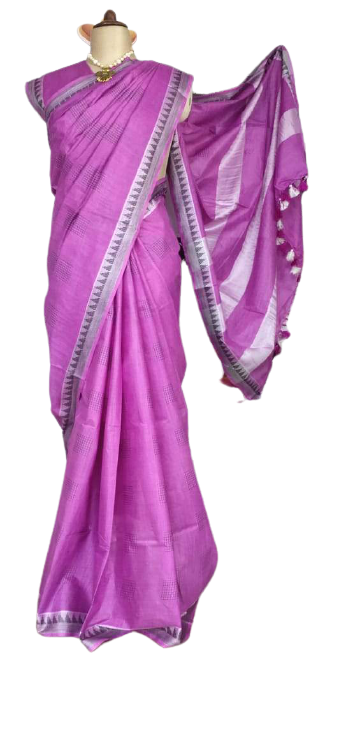 Khadi Linen Fancy Butta  Sarees SILK ZONE