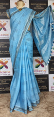Khadi Linen Fancy Butta  Sarees SILK ZONE