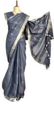 Khadi Linen Fancy Butta  Sarees SILK ZONE
