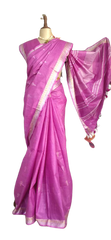 Khadi Linen Fancy Butta  Sarees SILK ZONE