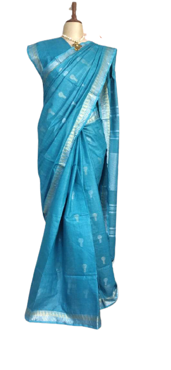 Khadi Linen Fancy Butta  Sarees SILK ZONE