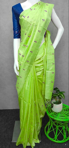 Tussar Silk Embroidery Saree SILK ZONE