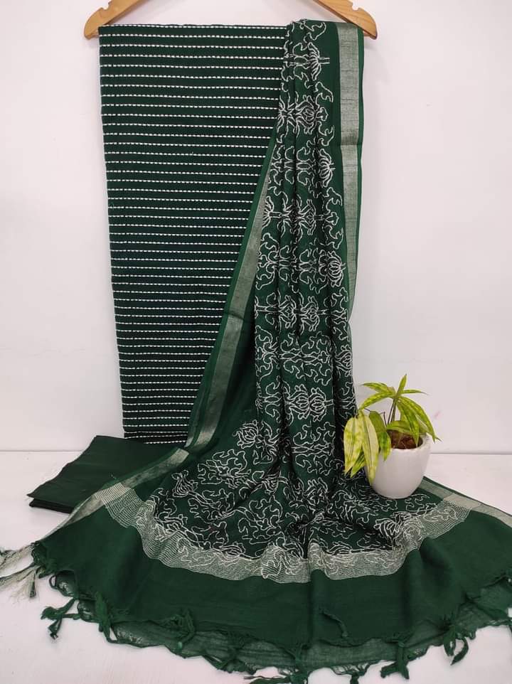 Cotton Linen Embroidery Dress SILK ZONE