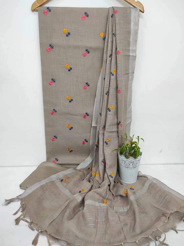 Linen Embroidery Dress SILK ZONE