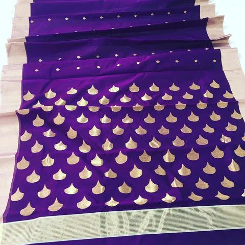 Pure Chanderi Silk Saree SILK ZONE