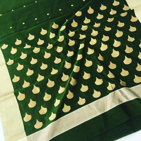 Pure Chanderi Silk Saree SILK ZONE