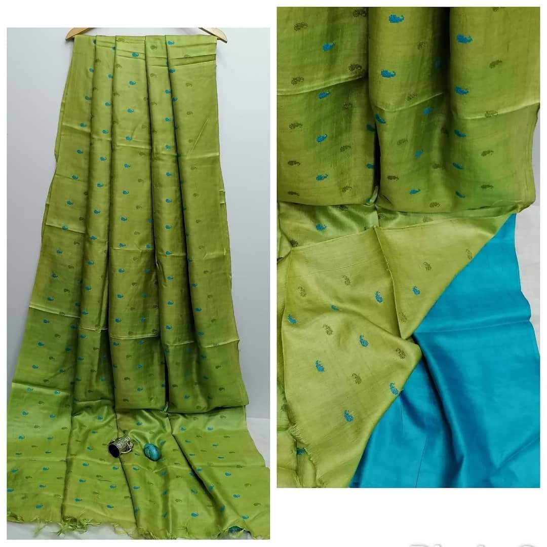 Tussar Silk Embroidery Saree SILK ZONE