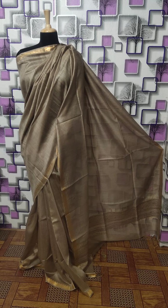 Tussar Munga Silk Saree HIND SILK