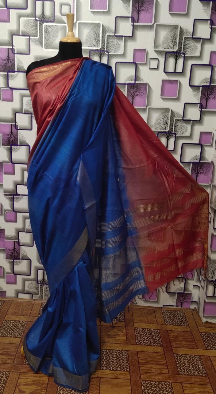 Tussar Munga Silk Saree HIND SILK