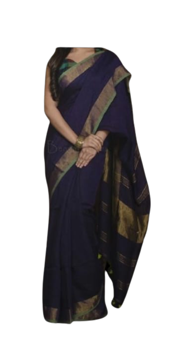 Pure Linen Saree M J HANDLOOM