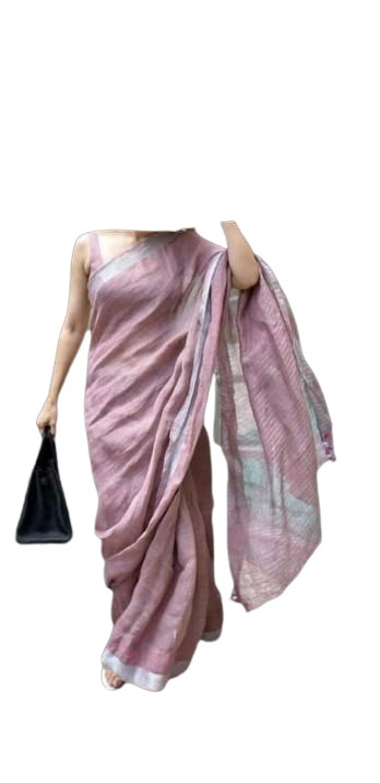 Pure Linen Saree M J HANDLOOM