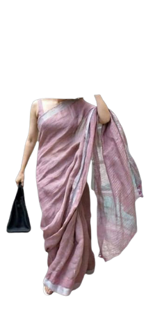 Pure Linen Saree M J HANDLOOM