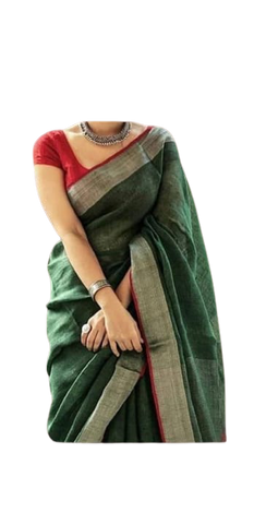 Pure Linen Saree M J HANDLOOM