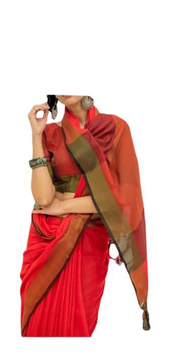 Pure Linen Saree M J HANDLOOM